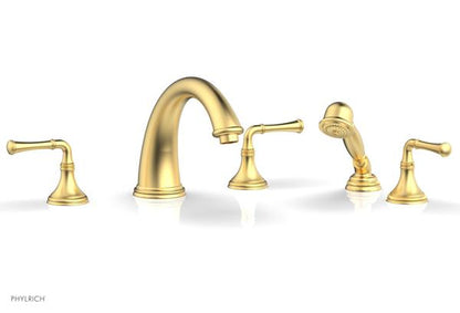 Phylrich - Coined Deck Tub Set W/Hand Shower - Lever Handles