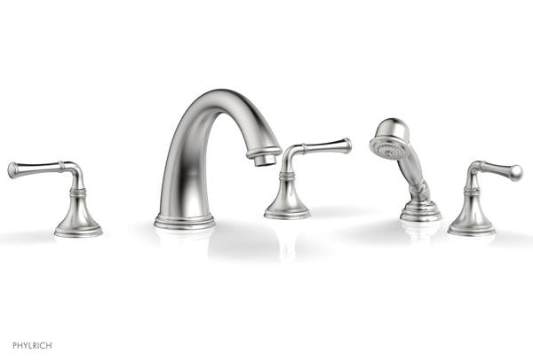 Phylrich - Coined Deck Tub Set W/Hand Shower - Lever Handles