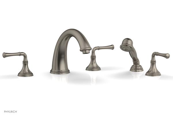 Phylrich - Coined Deck Tub Set W/Hand Shower - Lever Handles