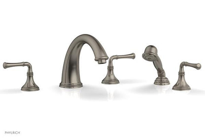 Phylrich - Coined Deck Tub Set W/Hand Shower - Lever Handles