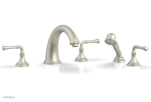 Phylrich - Coined Deck Tub Set W/Hand Shower - Lever Handles