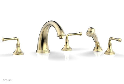 Phylrich - Coined Deck Tub Set W/Hand Shower - Lever Handles