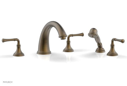 Phylrich - Coined Deck Tub Set W/Hand Shower - Lever Handles