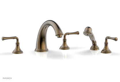 Phylrich - Coined Deck Tub Set W/Hand Shower - Lever Handles