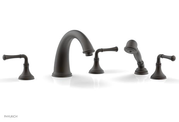 Phylrich - Coined Deck Tub Set W/Hand Shower - Lever Handles