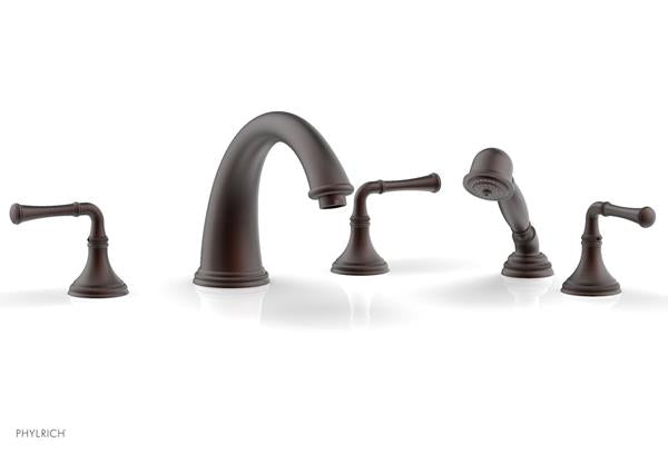 Phylrich - Coined Deck Tub Set W/Hand Shower - Lever Handles