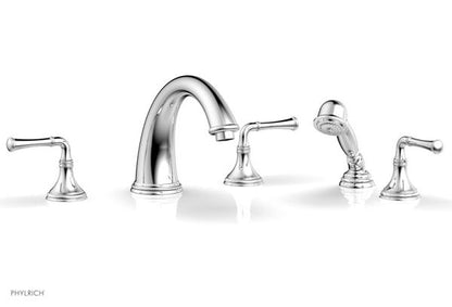 Phylrich - Coined Deck Tub Set W/Hand Shower - Lever Handles