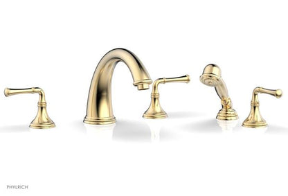 Phylrich - Coined Deck Tub Set W/Hand Shower - Lever Handles