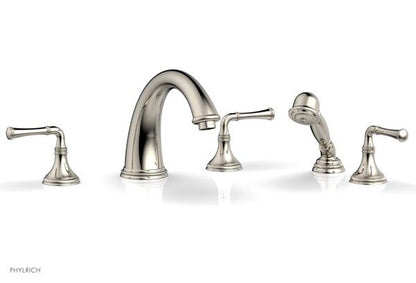 Phylrich - Coined Deck Tub Set W/Hand Shower - Lever Handles