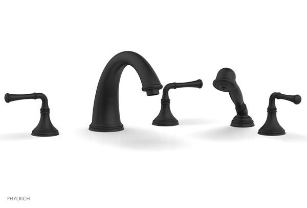 Phylrich - Coined Deck Tub Set W/Hand Shower - Lever Handles