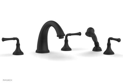 Phylrich - Coined Deck Tub Set W/Hand Shower - Lever Handles