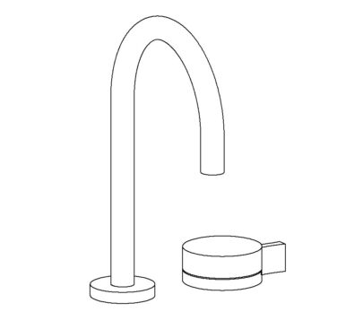 Watermark - Elements Deck Mounted 2 Hole Extended Lavatory Set