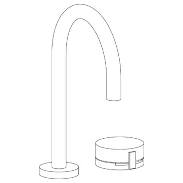 Watermark - Elements Deck Mounted 2 Hole Extended Lavatory Set