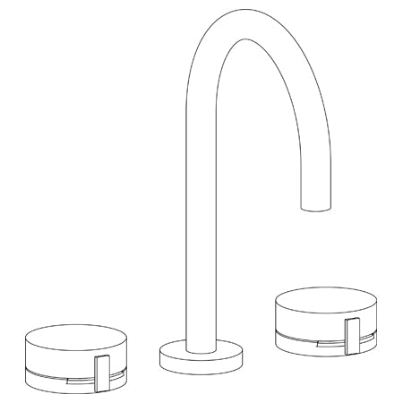 Watermark - Elements Deck Mounted 3 Hole Extended Lavatory Set