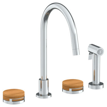Watermark - Elements Deck Mounted 4 Hole Kitchen Set - Includes Side Spray