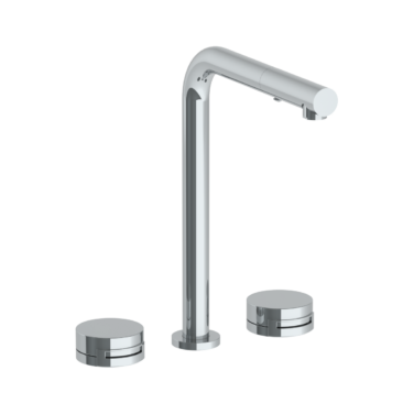 Watermark - Elements Deck Mounted 3 Hole Square Top Kitchen Faucet with Pull Out Spray