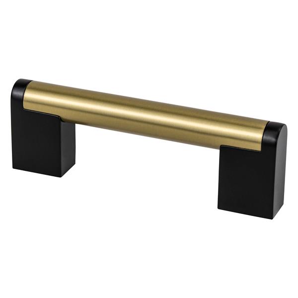 Berenson - Studio Remix 96mm CC Modern Brushed Gold and Matte Black Pull