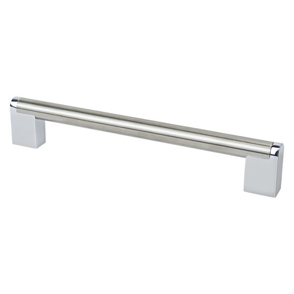Berenson - Studio Remix 192mm CC Brushed Nickel and Polished Chrome Pull
