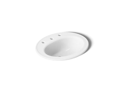 Kohler - Pennington 20-1/4 Inch Oval Drop-In Bathroom Sink - 8Cc Holes