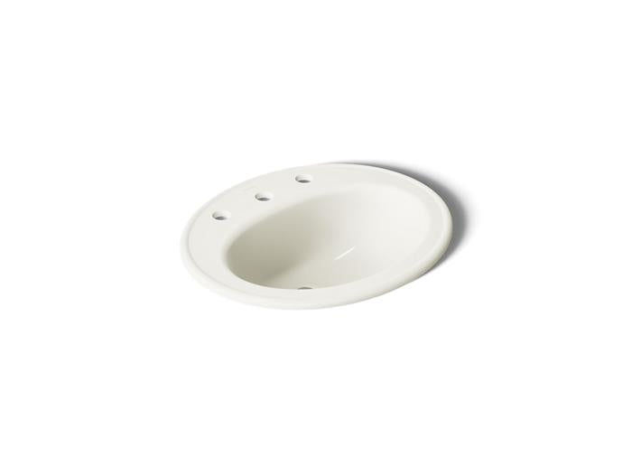 Kohler - Pennington 20-1/4 Inch Oval Drop-In Bathroom Sink - 8Cc Holes