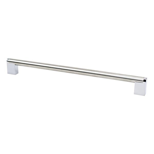 Berenson - Studio Remix 12 inch CC Brushed Nickel and Polished Chrome Appliance Pull