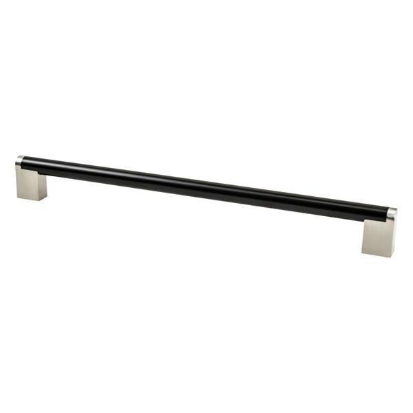 Berenson - Studio Remix 12 inch CC Matte Black and Brushed Nickel Appliance Pull