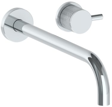 Watermark - Titanium Wall Mounted 2 Hole Lavatory Set with 11 7/8 Inch Spout