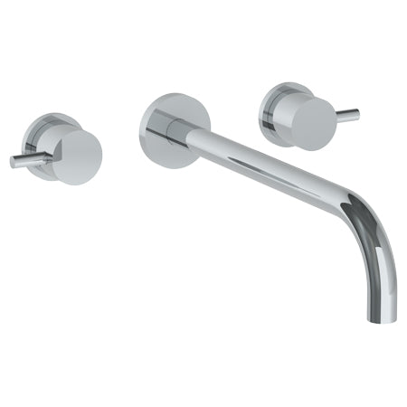 Watermark - Titanium Wall Mounted 3 Hole Lavatory Set With 11 7/8 Inch Spout