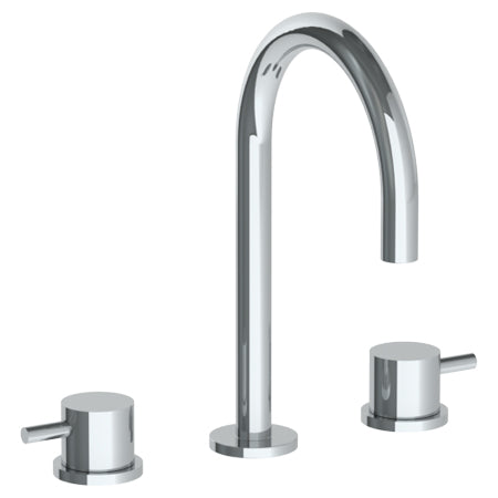 Watermark - Titanium Deck Mounted 3 Hole Gooseneck Lavatory Set
