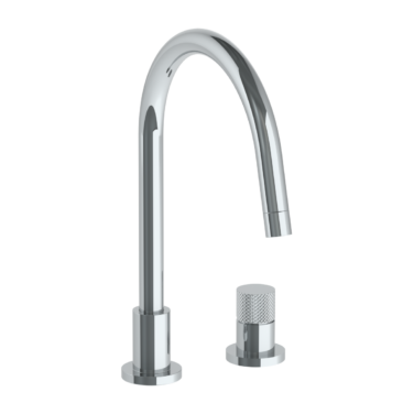 Watermark - Titanium Deck Mounted 2 Hole Gooseneck Kitchen Faucet