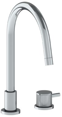Watermark - Titanium Deck Mounted 2 Hole Gooseneck Kitchen Faucet