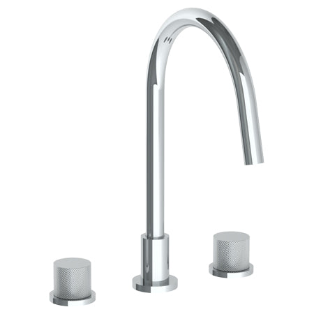 Watermark - Titanium Deck Mounted 3 Hole Gooseneck Kitchen Faucet