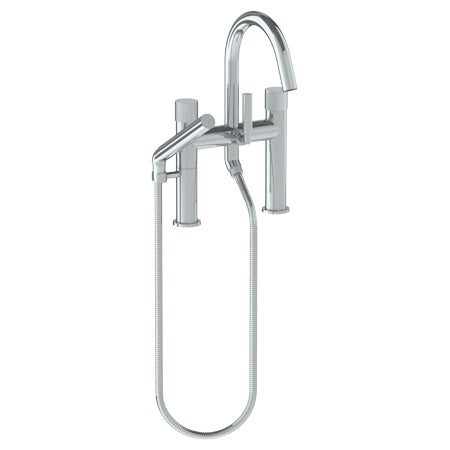 Watermark - Titanium Deck Mounted Exposed Gooseneck Bath Set With Hand Shower