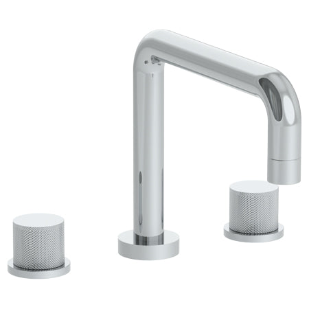 Watermark - Titanium Deck Mounted 3 Hole Square Bath Set