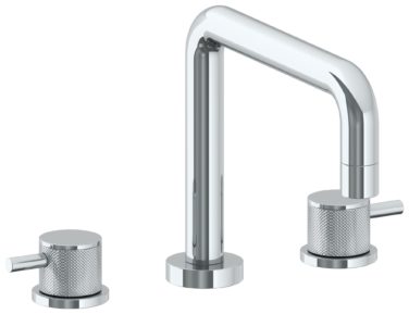 Watermark - Titanium Deck Mounted 3 hole Square Bath set