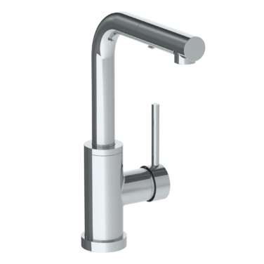 Watermark - Titanium Deck Mounted 1 Hole Square Top Prep Faucet with Pull Out Spray