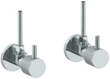 Watermark - Titanium Lavatory Angle Stop Kit -1/2 Inch IPS x 3/8 Inch OD Compression