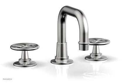 Phylrich - Works Widespread Faucet Low Arched Spout - Cross Handles