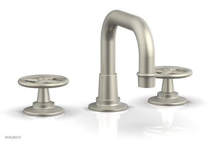 Phylrich - Works Widespread Faucet Low Arched Spout - Cross Handles