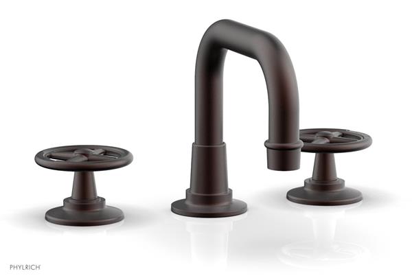 Phylrich - Works Widespread Faucet Low Arched Spout - Cross Handles