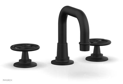Phylrich - Works Widespread Faucet Low Arched Spout - Cross Handles