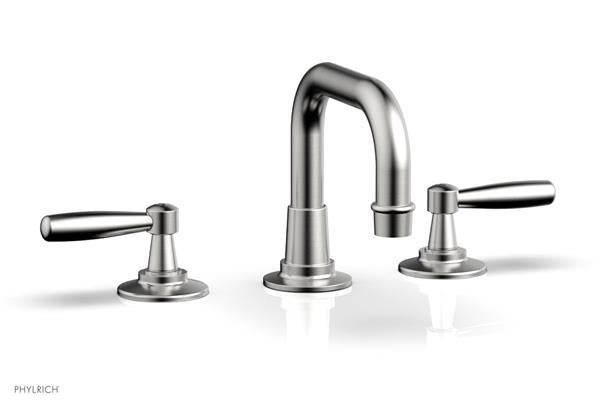 Phylrich - Works Widespread Faucet Low Arched Spout -  Lever Handles