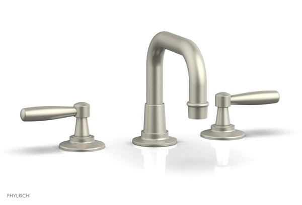 Phylrich - Works Widespread Faucet Low Arched Spout -  Lever Handles