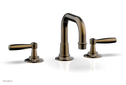 Phylrich - Works Widespread Faucet Low Arched Spout -  Lever Handles