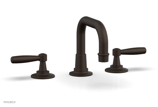 Phylrich - Works Widespread Faucet Low Arched Spout -  Lever Handles