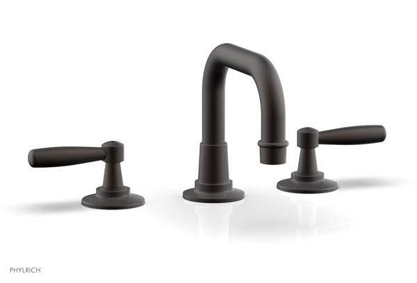 Phylrich - Works Widespread Faucet Low Arched Spout -  Lever Handles
