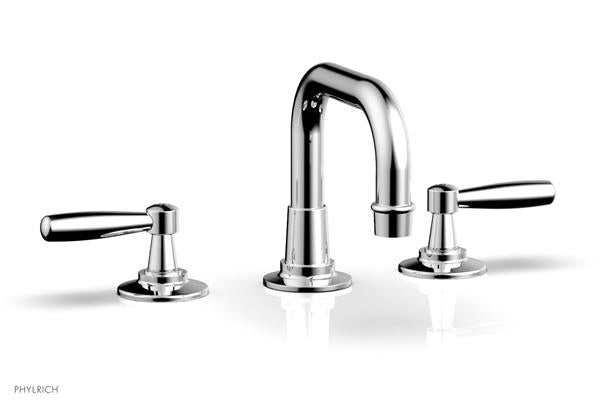 Phylrich - Works Widespread Faucet Low Arched Spout -  Lever Handles