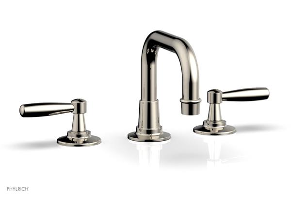 Phylrich - Works Widespread Faucet Low Arched Spout -  Lever Handles