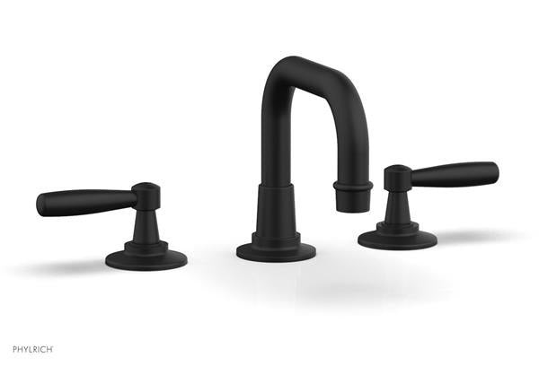 Phylrich - Works Widespread Faucet Low Arched Spout -  Lever Handles