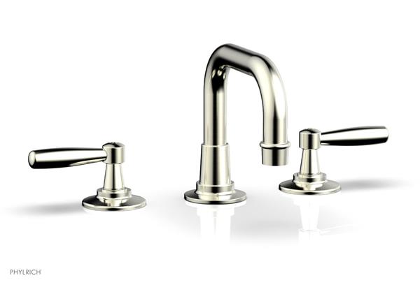 Phylrich - Works Widespread Faucet Low Arched Spout -  Lever Handles